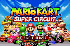 Mario Kart - Super Circuit Title Screen